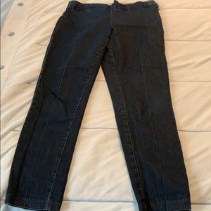 Lands End, 2, side zip dark wash stretch jean/pant